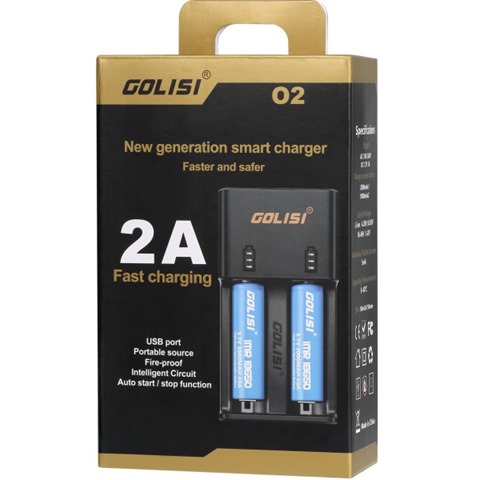 optimized 02 1 thumb255B2255D 2 - 【バッテリー/充電器】「GOLISI O2 インテリジェントチャージャー」レビュー。携行ポーチつき2A急速充電＋スマホ充電対応！