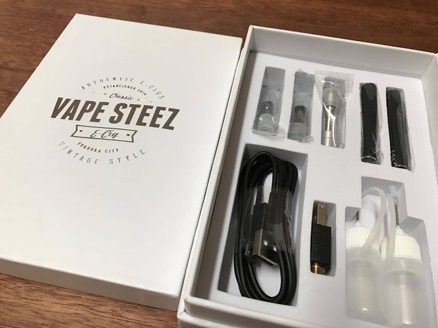 B33D024E B8FD 4BBD B0C2 09A1784C3B27 2 - 【MOD】最新の超小型VAPE「Vape Steez VS-1スターターキット」が結構イイ！＆「VAPE STEEZ ビンテージスタイルバージョン」レビュー【電子タバコ/スターターキット/初心者】