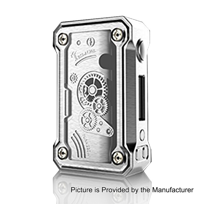 authentic tesla punk 220w tc vw variable wattage box mod silver zinc alloy abs pc 7200w 2 x 18650 1 - 【海外】「VGME Fossil 200W VV APV Box Mod」「iBuddy i1 Heatingキット」「Tesla Punk 220W MOD」ほか