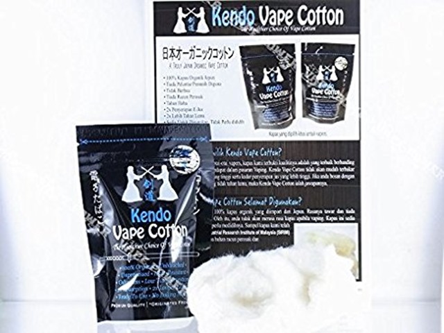 512qjvQomWL. SX492 thumb - 【小ネタ】Kendo Vape Cotton Gold(ケンドーベイプコットンゴールド）が20％増量していてちょっとお得に？！ケンドーコットン新パッケージ