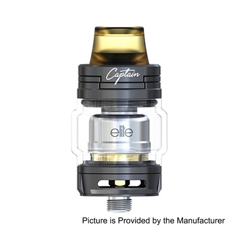 authentic ijoy captain elite rta rebuildable tank atomizer black stainless steel 3ml 225mm diameter thumb - 「Desire Mad Dog RDA V2」「MARVEC Skeleton King Kong 26mmハイブリッドメカ」「OBS Damoサブオームクリアロ」「DOVPO M 280W VV Box Mod」