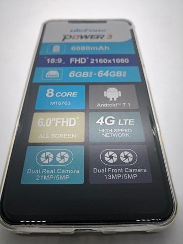 IMG 20180125 135015 thumb - 【レビュー】Ulefone Power 3スマートフォン実機レビュー。超大容量6080mAh内蔵で動画再生もお手の物。6GBメモリ、64GBストレージ内蔵4G低価格でハイコスパなAndroidスマホ！