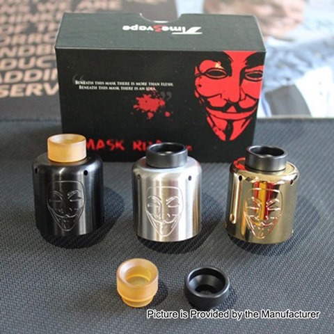 authentic timesvape mask rda rebuildable dripping atomizer w bf pin gold stainless steel 30mm diameter thumb - 「Timesvape Mask RDA」「Timesvape APEX RDA」「Dovpo Armour 130W Squonk Box Mod + BF RDAキット」