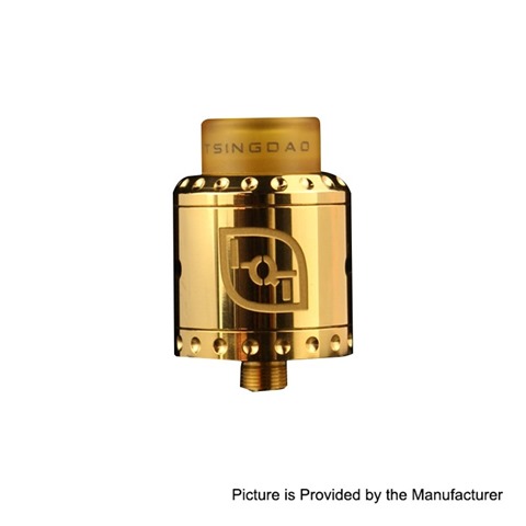 authentic dovpo lqt rda rebuildable dripping atomizer w bf pin gold stainless steel 24mm diameter thumb - 【海外】「Dovpo LQT RDA」「Vandy Vape Lit RDA」「DOVPO ROGUE 100W」「VAPE用バッグ」「26650バッテリー用スリーブケース」など