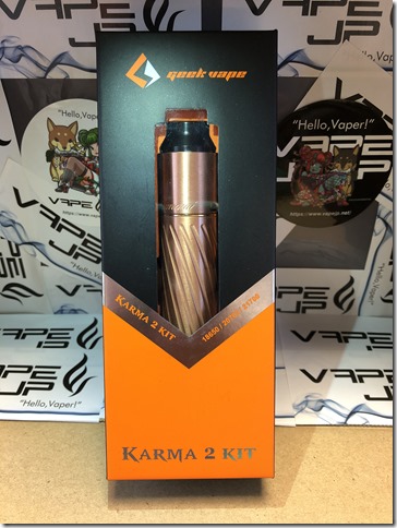 IMG 0130 thumb 1 - 【レビュー】GEEK VAPE KARMA2 KIT（ギークベイプ カルマ２ キット）～ギークベイプから大人気キットの２作目！対応電池が増えてバージョンアップ&hellip;まぁ映画でも２作目って&hellip;ね(&Phi;д&Phi;)編～【スターターキット・メカニカル】