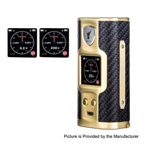 authentic soomook hato k one 238w tc vw variable wattage box mod gold zinc alloy 5238w 2 x 18650 thumb - 【海外】「Soomook Hato K-One 238W TC VW Variable Wattage Box Mod」「Nikola Niagara PEI 100W VW MOD」「Limitless Marquee 80W 1800mAh Box Mod + Tank Kit」