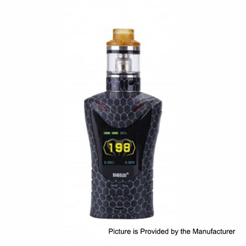 authentic sigelei sobra 198w tc vw variable wattage box mod moonshot120 tank kit serpentine black 10198w 2 x 18650 5ml thumb - 【海外】「Ystar Nuwa RDA」「Vandy Vape Berserker 1100mAh Mod + Berserker Subtank MTLスターターキット」「RISCLE PIRATE KING RTA」