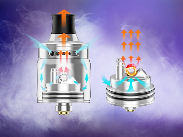 Ge4e5k5V6ape Ammit MTL RDA Airflow - 【レビュー】（甘くないフレーバー特化型）タバコ系リキッドの味を爆発的に向上させる魔法のようなRDAはコレだ！Ammit MTL RDA by Geekvape