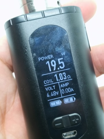 IMG 20180724 183153 thumb - 【レビュー】「Eleaf Invoke 220W TC/VW BOX MOD」レビュー。最小＆最軽量＆最強級でトリプルに強いデュアルバッテリーMOD!?