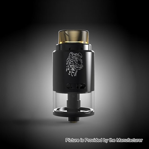 authentic 5gvape leopard rdta rebuildable dripping tank atomizer black stainless steel 4ml 24mm diameter thumb - 【海外】「Eleaf Saurobox 220W」「Vandy Vape Pyro V2 RDTA」「Geekvape Creed RTA」「Asmodus Luna 80W Squonk Box Mod」