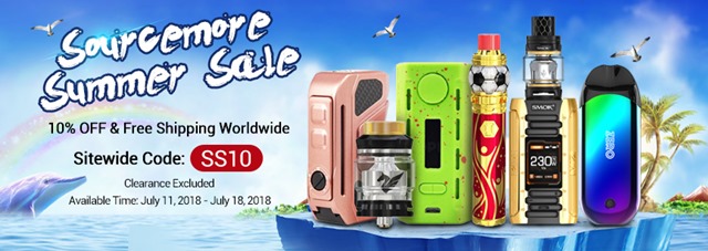 summer sales banner thumb - 【海外】「Snowwolf O-100 100W TC VW Squonk Box Mod + RDA Kit」「Oumier TRX RDA」「Vandy Vape Berserker MTL Kit」Sourcemore全品10%オフセール