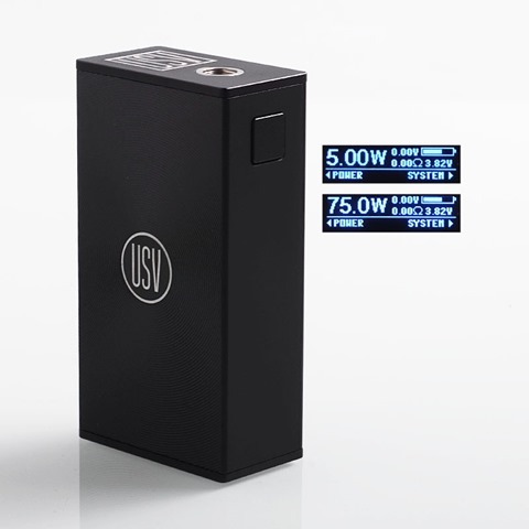 authentic usv l usv l 75w tc vw variable wattage box mod disco black zinc alloy 175w 1 x 18650 vo 75 chip thumb - 【海外】「Civanpor Atena RDA」「UltimaVape Banaspati RDA」「S-Body Orca 220W TC VW APV Box Mod」「Vapecige VTX 100W TC Box MOD」