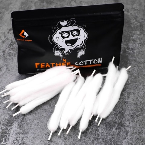 geekvape feather pre loaded cotton 1 thumb - 【レビュー】「Geekvape Featherコットン」レビュー。Geekvape新開発の羽のようなふわふわコットン。ビルド超しやすいコスパ〇