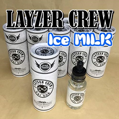 51FiO74p BL thumb 1 - 【レビュー】Layzer Crew Ice Milk（レイザークルー・アイスミルク）リキッドレビュー。ひんや～りと甘くて冷たい牛乳フレーバー。喫茶店のアイスミルクを再現！！