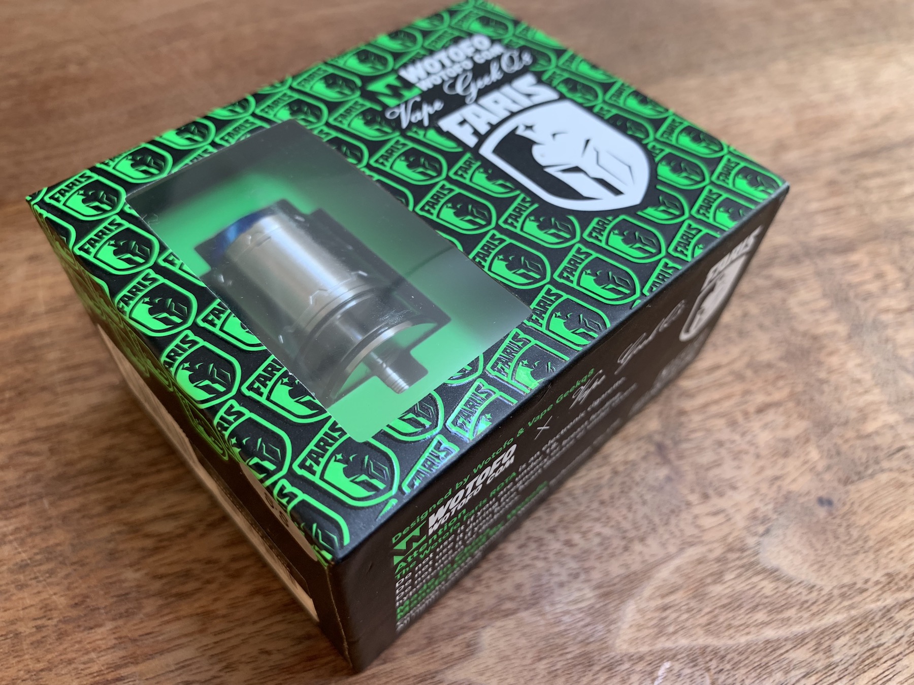 IMG 0074 - 【レビュー】Wotofo Faris RDTA アトマイザー。RDTAとRDA両用の凄いヤツ!!爆煙フレーバーチェイサーモデルのアトマ。