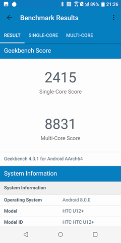 Screenshot 20181216 212640 thumb - 【レビュー】HTC U12+ Androidスマートフォンレビュー。台湾製のスマートフォン、おサイフケータイ＆防水防塵搭載のハイスペックスマホ
