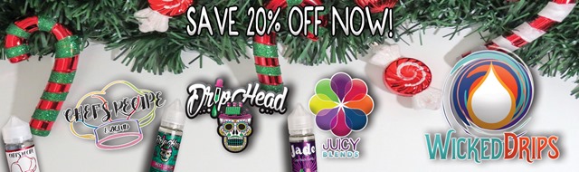 WickedDripsCarousel1 thumb - 【セール】2018年VAPE/ガジェットXMAS(クリスマス)セール情報まとめ！！年末の大型割引セールをまとめてみたよ。