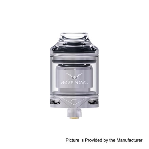 authentic oumier wasp nano rta rebuildable tank atomizer silver pctg stainless steel glass 2ml 23mm diameter thumb - 【海外】「GeekVape Zeus X RTA」「Vaporesso Sky Solo 1400mAh Starter Kit」「HUGO VAPOR Rader ECO 200W」