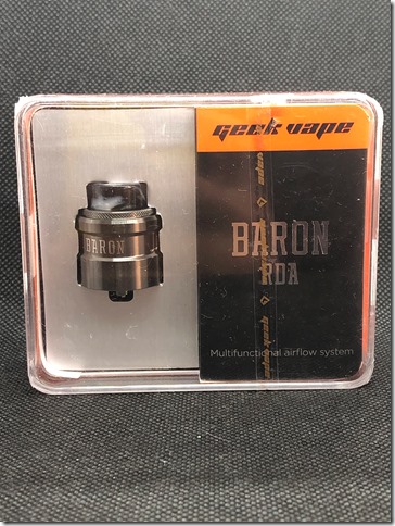 IMG 2802 thumb - 【レビュー】①GEEK VAPE BARON RDA （ギークベイプ バロン）レビュー～スッカスカ爆煙男爵登場・開封(&Phi;д&Phi;)編～