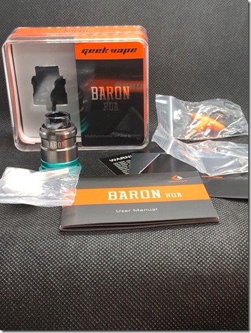 IMG 2803 thumb - 【レビュー】①GEEK VAPE BARON RDA （ギークベイプ バロン）レビュー～スッカスカ爆煙男爵登場・開封(&Phi;д&Phi;)編～